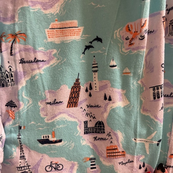 🐒🌎🙊munki munki 🌎 ‘around the world’ Map Print Pajama Set 🐒🌎🙈 - Picture 10 of 12